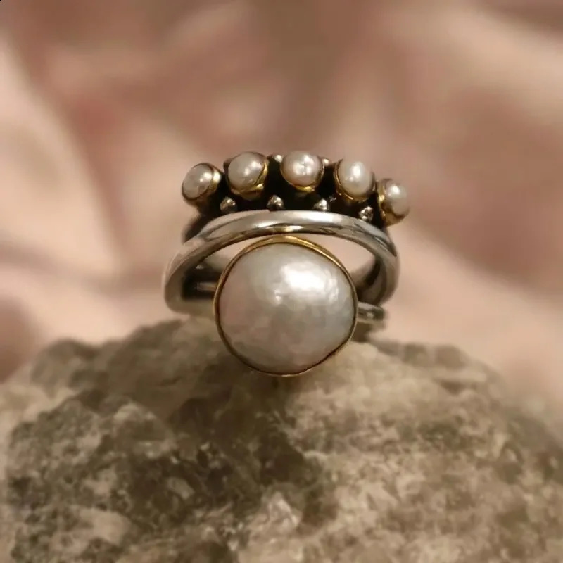 2024 Punk Personalized Wide Ring Status Symbol European and American Package Irregular Lines 240909 - view 4