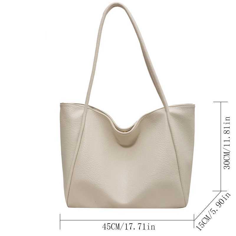 Large Totes Bag for Women 2024 New in Fashion Design Solid Color High Capacity Leather Shoulder Side Female Shopper Handbags 240909