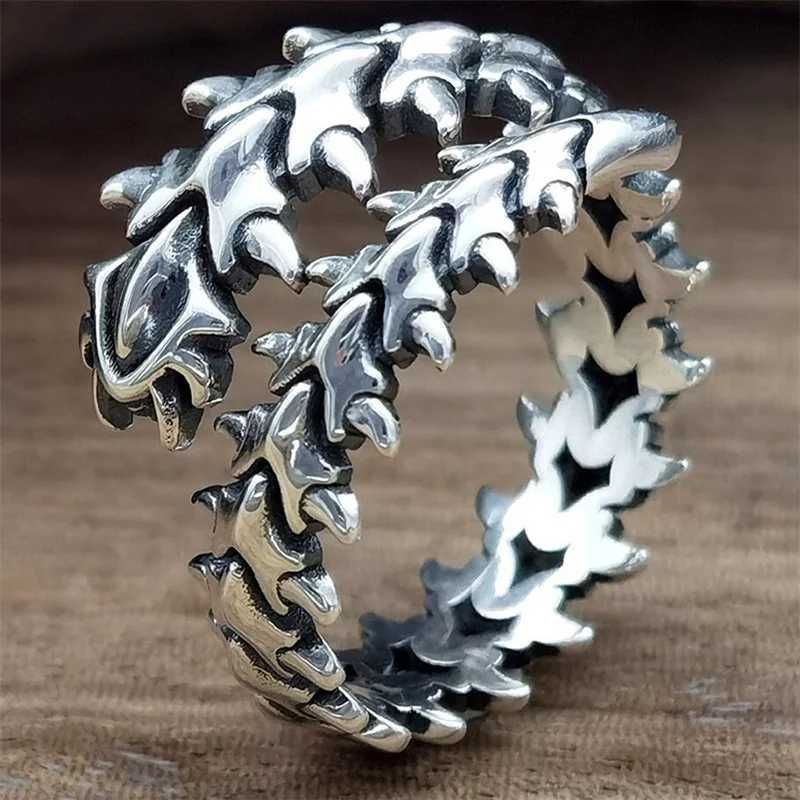 Vintage Punk Centipede Couple Ring Gothic Geometric Spike Five Finger Ring Hip Hop Haibao Anime Ring JewelryXJ250412