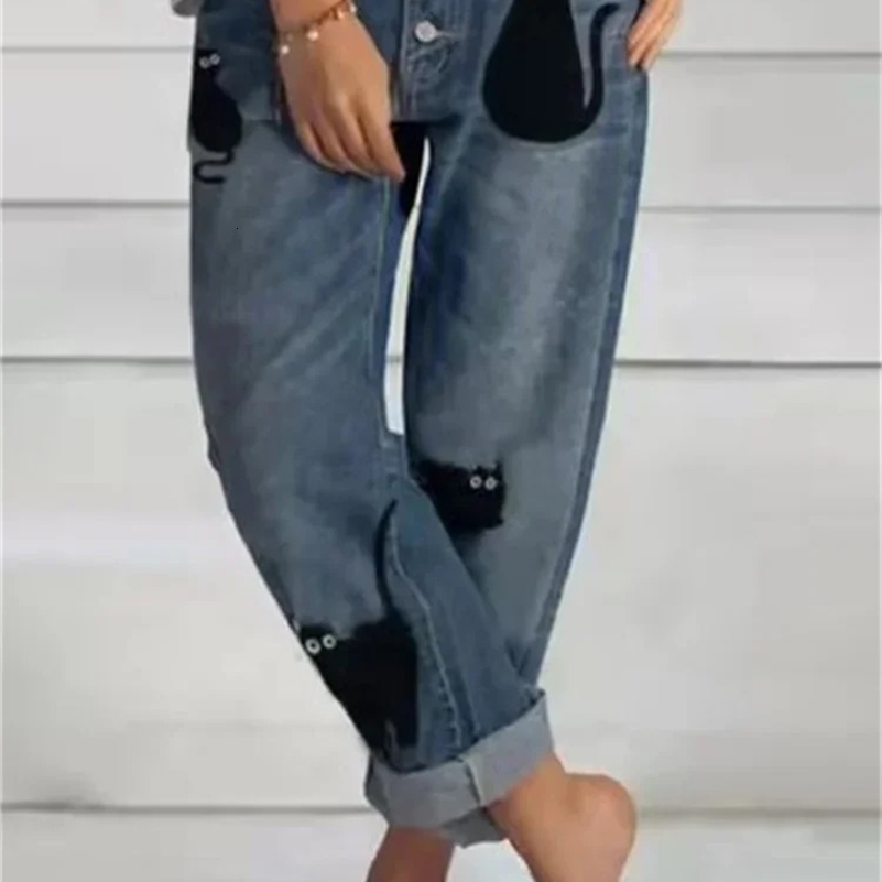 Vintage Spring Womens Fashion High Waist Y2k Womens Wide Leg Jeans Baggy Woman Denim Capris Pants Jean Mom Jeans Trousers 240821