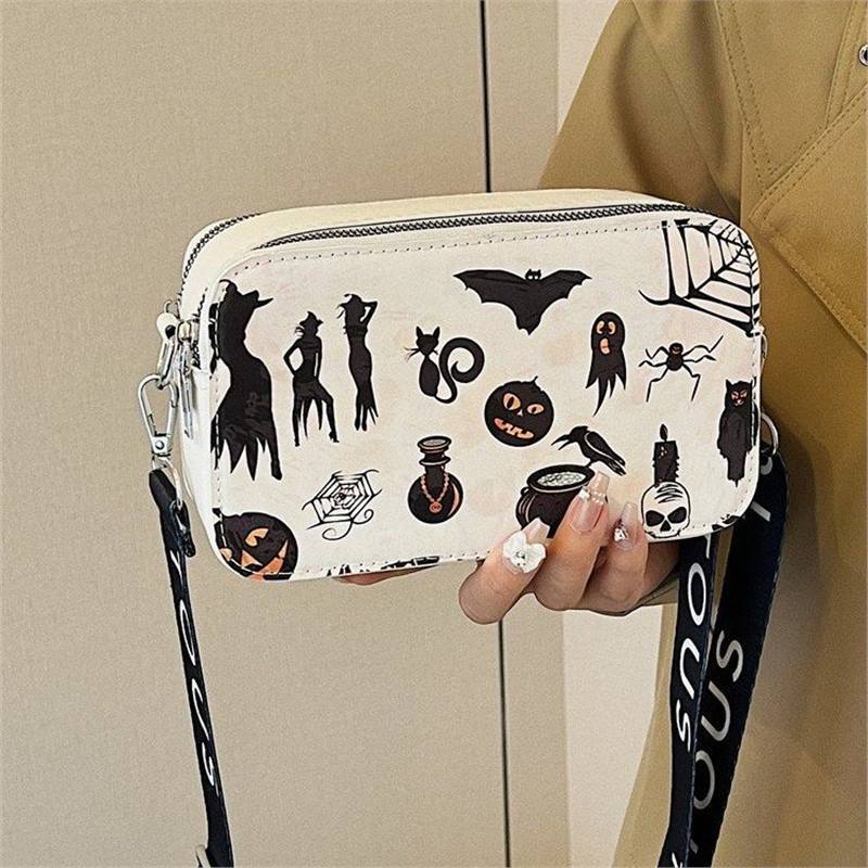 Women Shoulder Casual Vintage Halloween Fashion Print Crossbody Bag Free shipping dh910320090