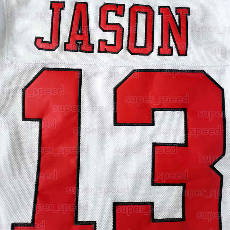 Men 13 Jason Voorhees Ice Hockey Jersey 00 Clark Griswold Christmas Vacation Friday The 13th Movie Jerseys Halloween Horror Shirt Stitched White