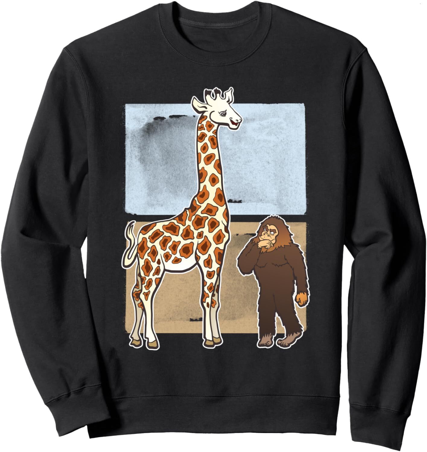 Long Sleeve Shirts for Men sweatshirt Adorable Giraffe Bigfoot Animal Lover Funny Gift Sweatshirt Tee Streetwear Casual tops clothes