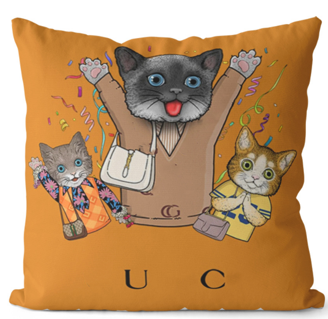 Fashion Cover Throw Pillow Letter Catroon Comfortable Pillows Covers Home Fabric Sofa Cushion Cushions 45-45cm