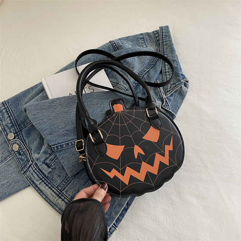 Halloween Pumpkin 2024 New Cute and Bizarre Handheld Personalized Creative Shoulder Bag