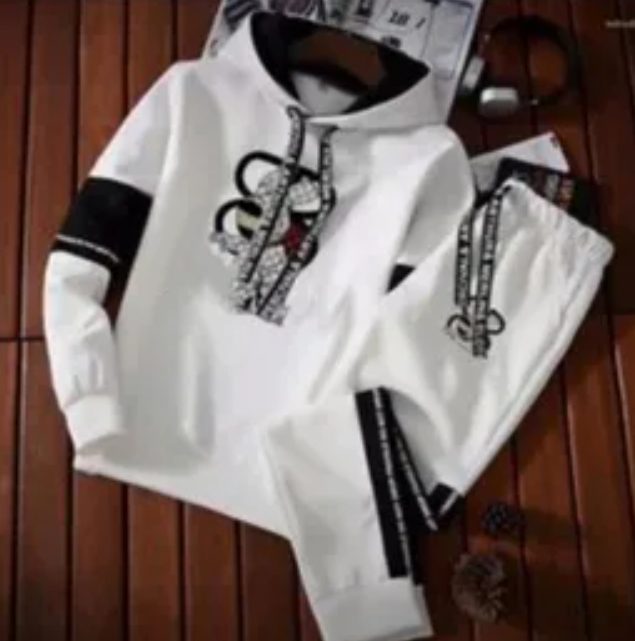 Men's Tracksuits Letter Printed Tracksuit Hooded Sweatshirt Set Hoodies Sweatpants Outfits Jogger Suit Casual Pullover Hip Hop Streetwear
