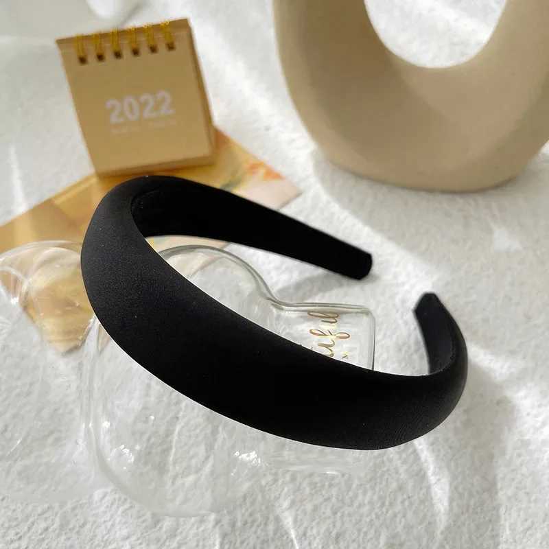 Fashion Solid Color Wide Hair Bands Girls Vintage Elastic Hairbands Thicken Headband Hair Hoop Korean Hair Accessories for Women Y240909