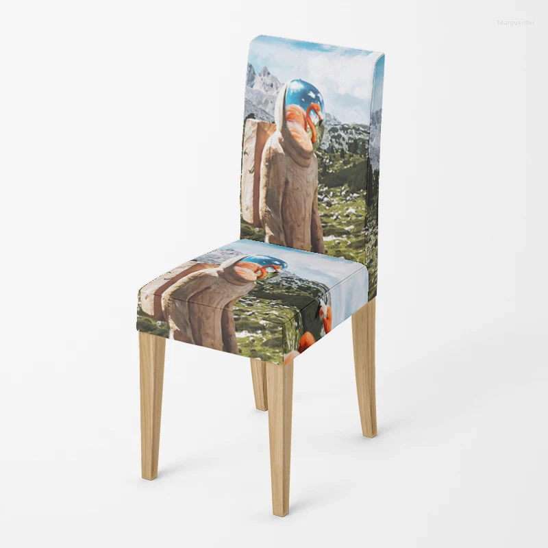 Chair Covers Home For Kitchen Adjustable Dining Elastic Fabric Chairs Cover Wedding Desk Stretch Back Restaurant Decro Plant