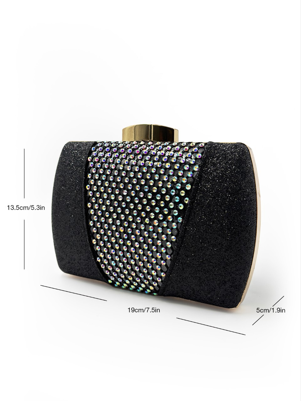 Ladies hand bag Flash glass diamond embellished dinner bag single shoulder crossbody makeup bag