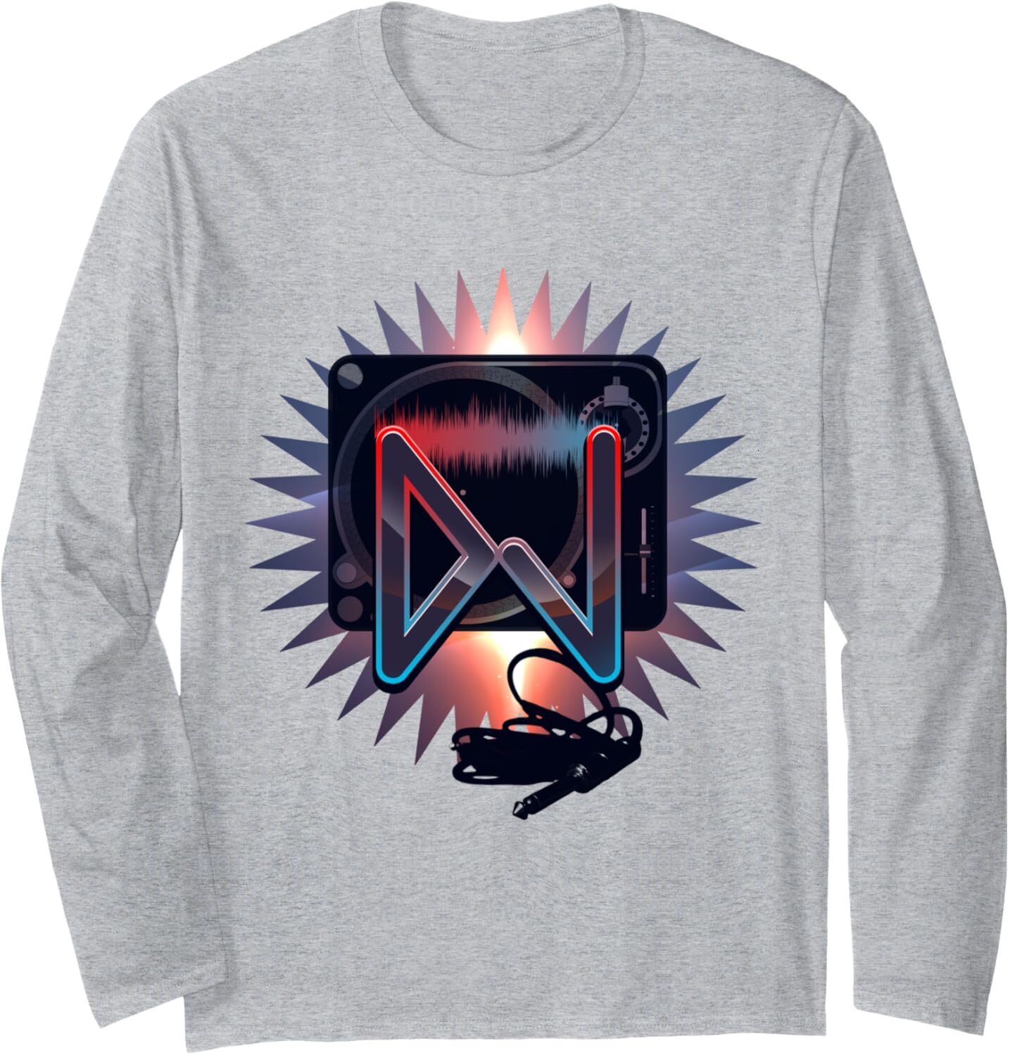 Long Sleeve Shirts for Men sweatshirt Music Sound Speakers Plug Funny DJ Musician Gift Long Sleeve Tee Streetwear Casual tops clothes fashion