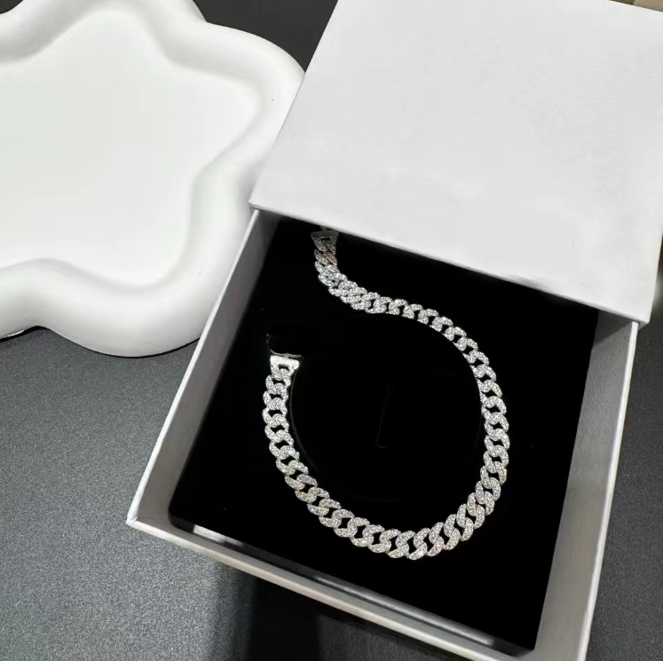 designer Tennis Chain Bracelets for women 925 Silver Bracelets size16-21cm Cuban Chains Bracelet Gold plated diamonds fashion gift with box