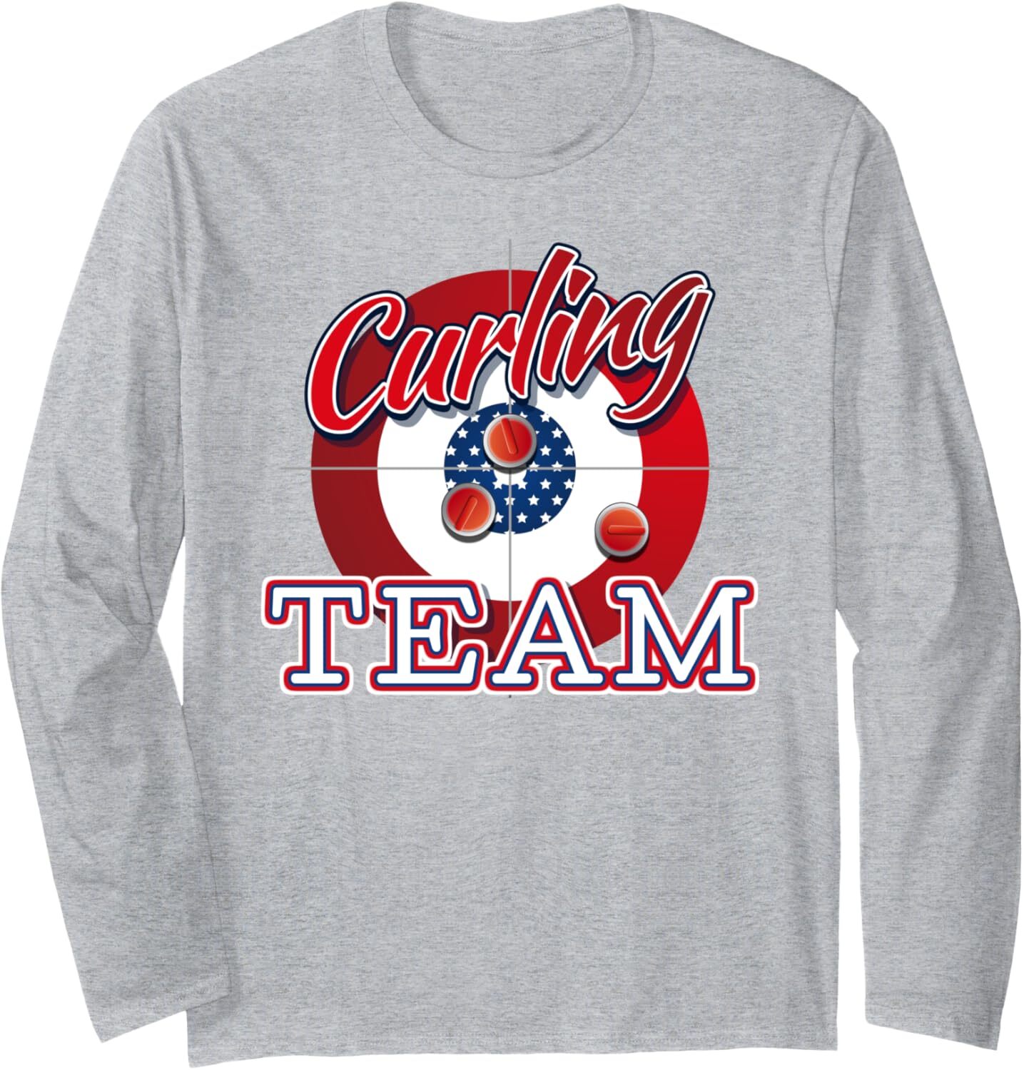 Long Sleeve Shirts for Men sweatshirt Support Curling Sports Team Funny Ice Lover Gift Long Sleeve Tee Streetwear Casual tops clothes fashion