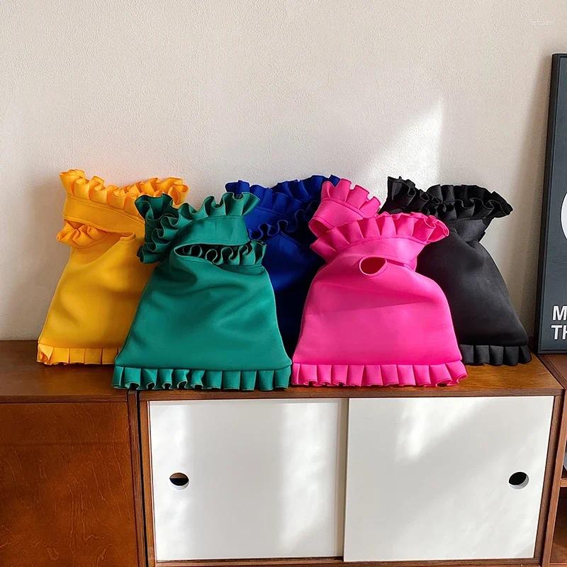 2025 NEW Shoulder Bags Nylon Solid Tote For Women Fashion Casua Bag Cute Ruffles Ladies Hand Versatile Handbag Bolsas De Ombro zhanyishengli