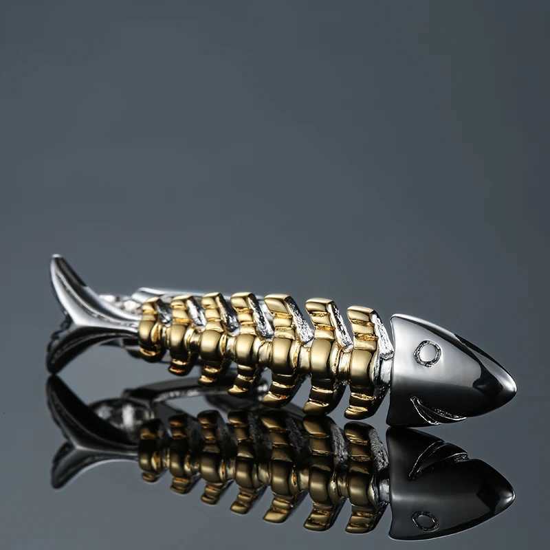 Fishbone shell metal tie clip made of copper material suitable for mens weddings and business doctoral tie clips W250111