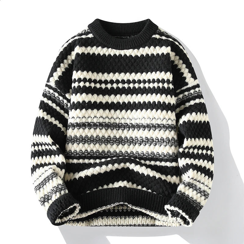 2023 Autumn Winter style Mens high quality Fashion Trend Sweater Casual wool pullovers Warm Sweaters men size M3XL 240904