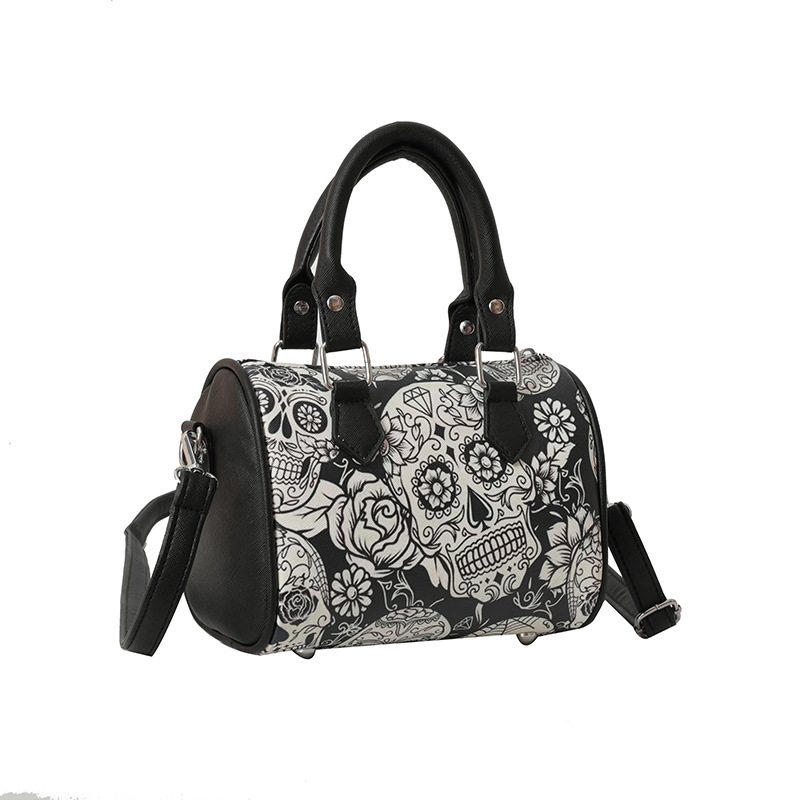 New Boston women's bag niche fashion skull print personalized handbag dh910320090