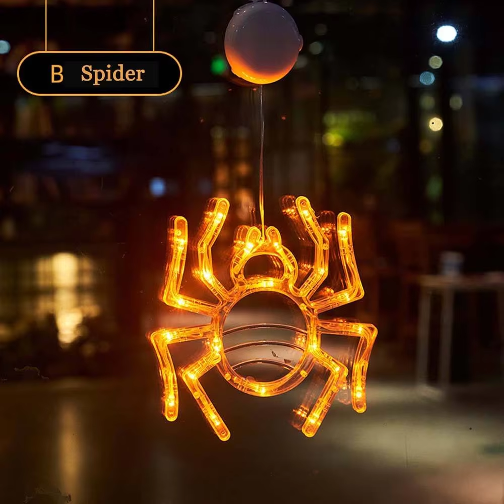 Halloween decorations window lights with suction cups battery operated lights props home bar decorations Halloween string lights