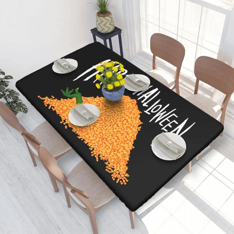 Table Cloth Custom Happy Halloween Candy Corn Crush Tablecloth Rectangular Oilproof Cover For Party 4FT