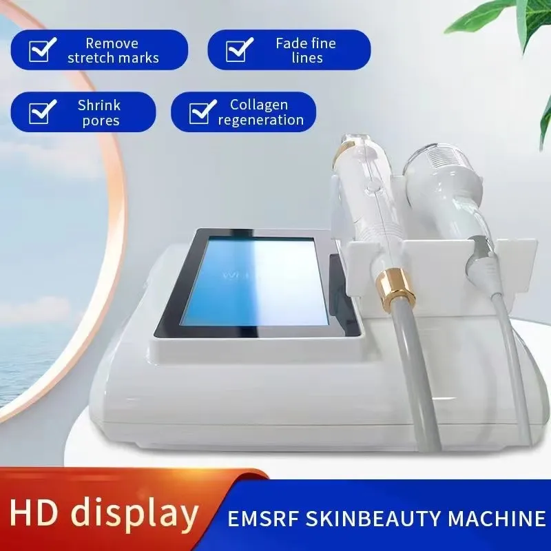 Good RF Skin Tightening Anti Wrinkle Stretch Mark Removal Newest Fractional RF Microneedling Skin Lifting Machine 2 Handles Gold 2 in 1 RF Microneedle