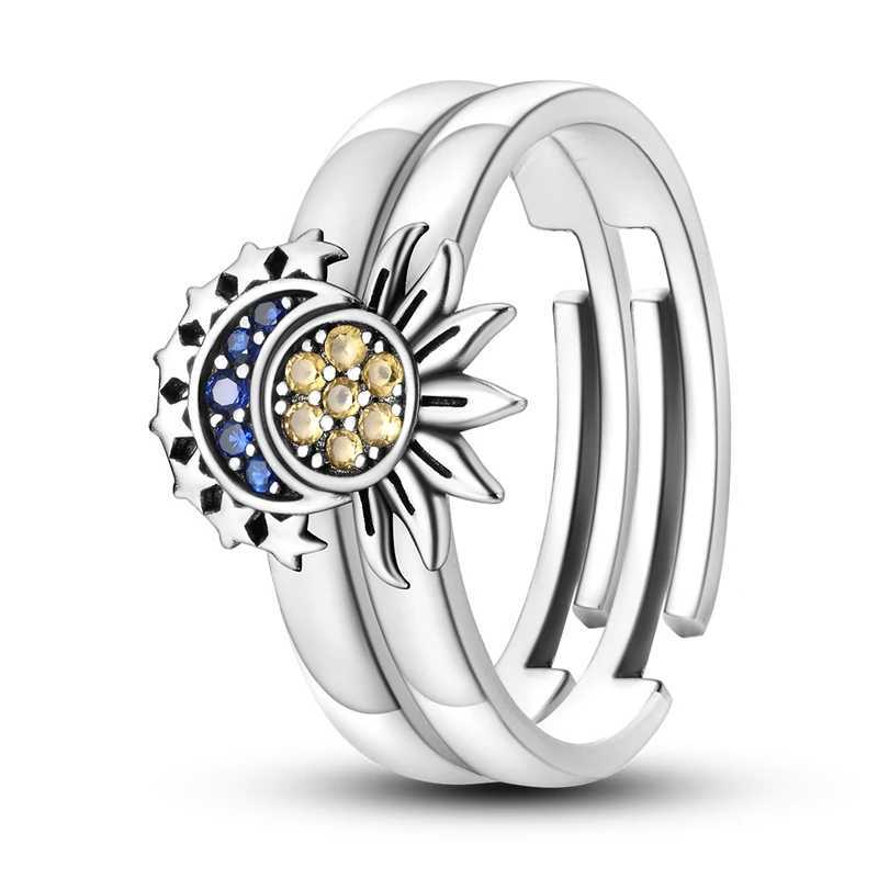Timeless 925 Sterling Silver Lovers Sisters Sun Love Ring Romantic Dating Jewelry That Expresses LoveX240909