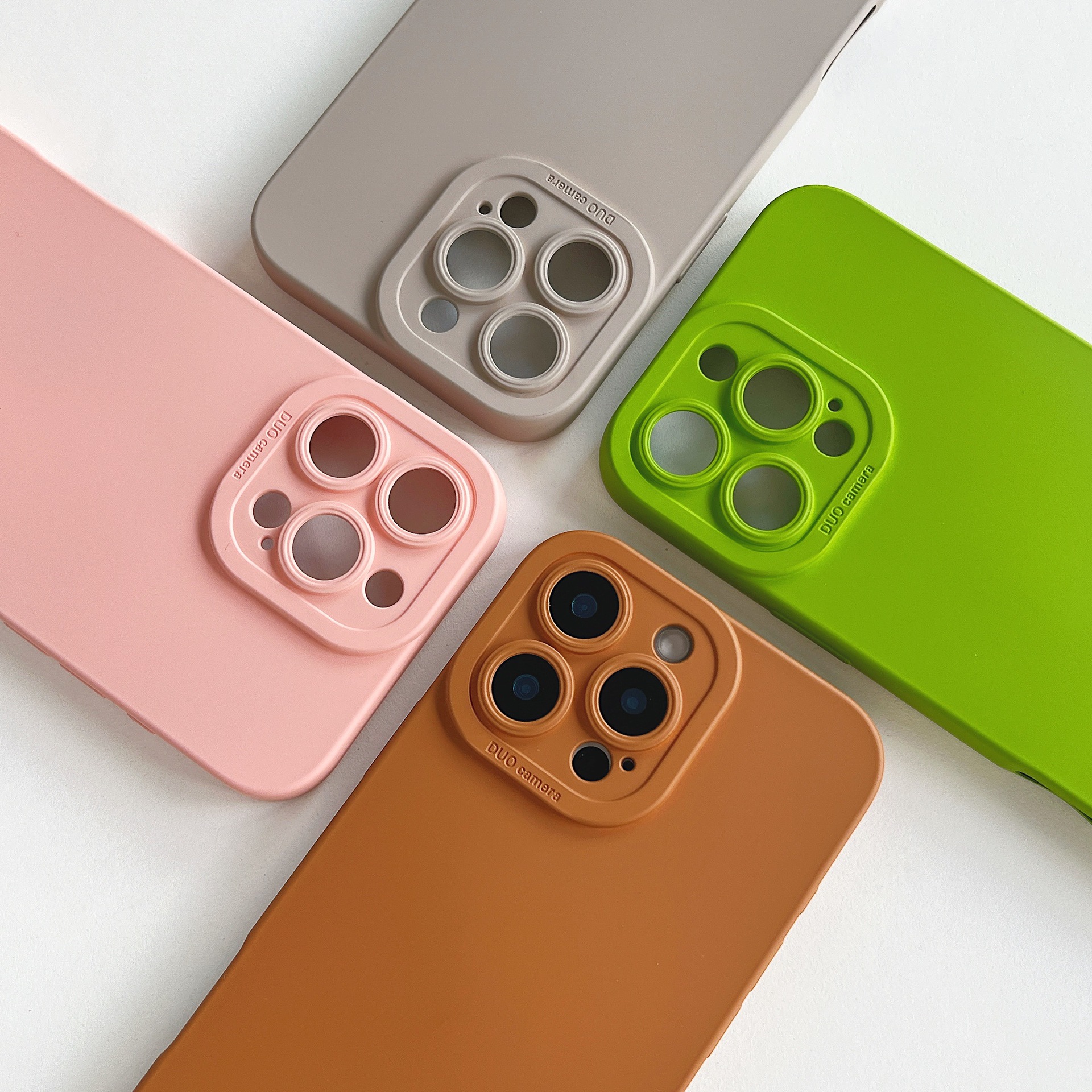 Luxury Ultra Slim Solid Candy Color Soft TPU Silicone Shockproof Case All Inclusive Camera Protection Cover For iPhone 16 15 14 13 12 11 Pro Max