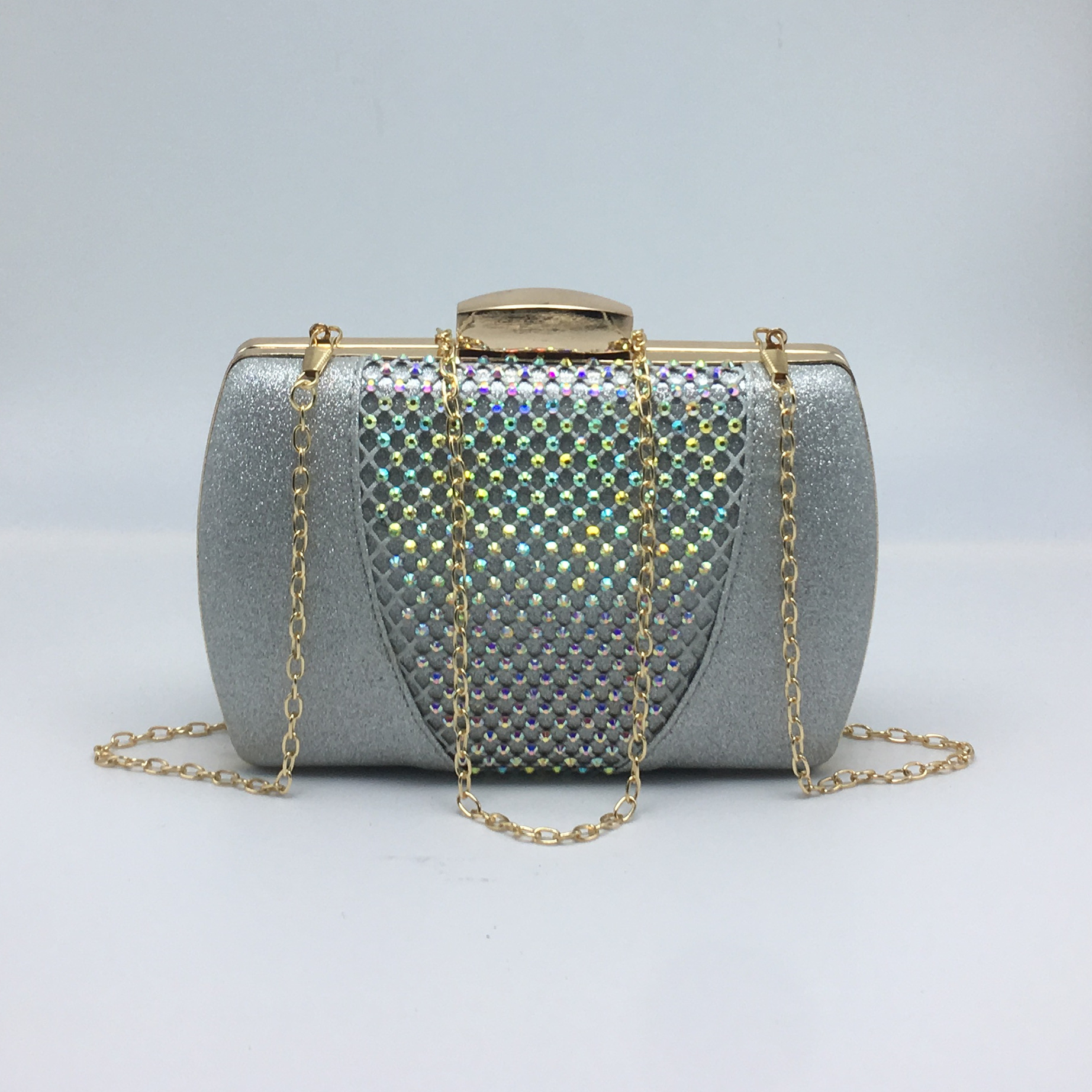 Ladies hand bag Flash glass diamond embellished dinner bag single shoulder crossbody makeup bag