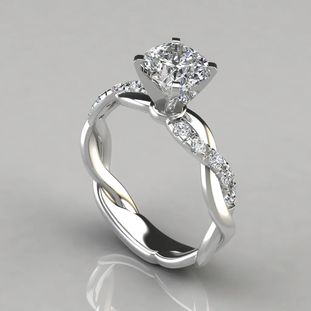 Natural 14K gold 2-' womens diamond ring fashion pure jewelry Bizuteria gemstone Anillos De wedding ring 240909