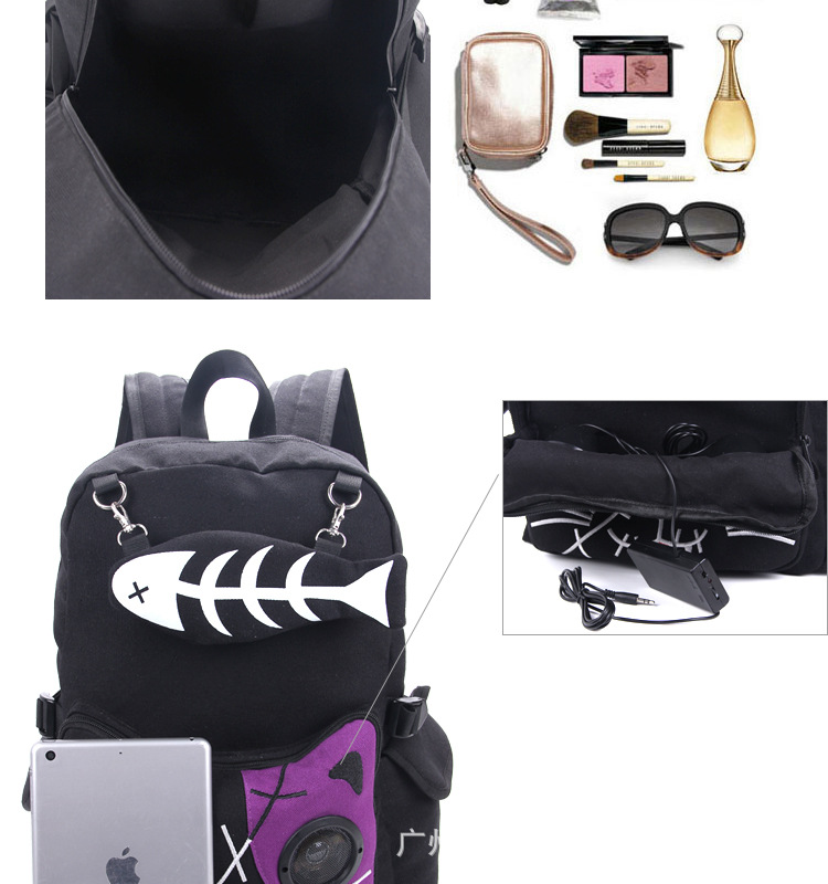 Middle School Halloween Canvas Bookbag - Durable Fabric & Spacious Compartments