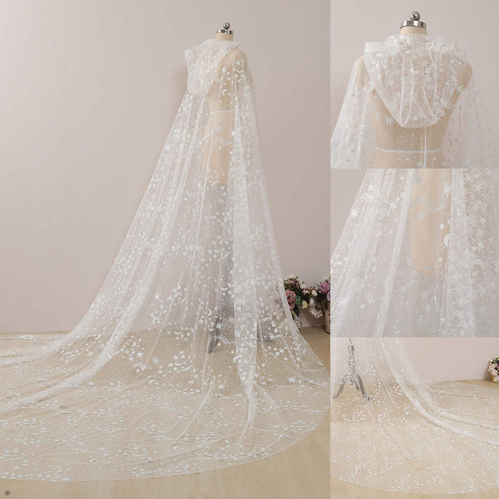 One Layer Wedding Veil With Comb Lace Edge Bridal Veils Ivory Appliqued Cathedral Wedding Veils Hair Accessories For Bride