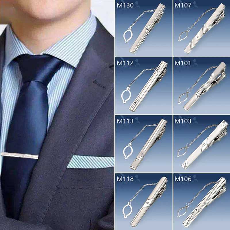 New metal silver tie clip mens wedding collar tie shirt tie rod crystal tie pin mens shirt cufflinks mens gift W250111