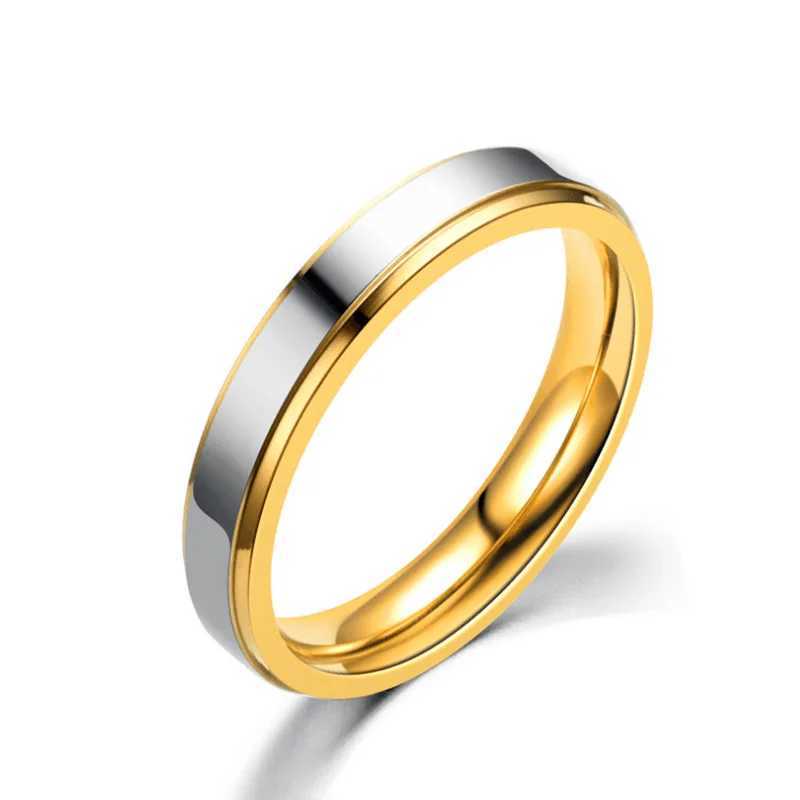 Ramos Stainless Steel Wedding Ring Simple Design Couple Ring 4mm 6mm Width Band Ring for Women and Men Memorial Day Gift M250620