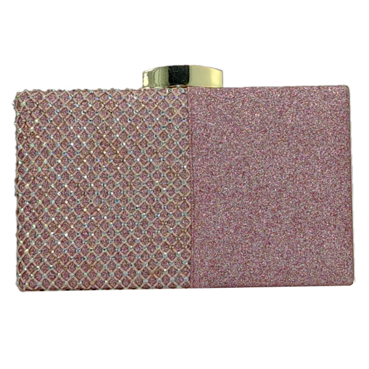 elegant womens mesh sequin dinner bag with diamondlike rhinestones perfect for special events
