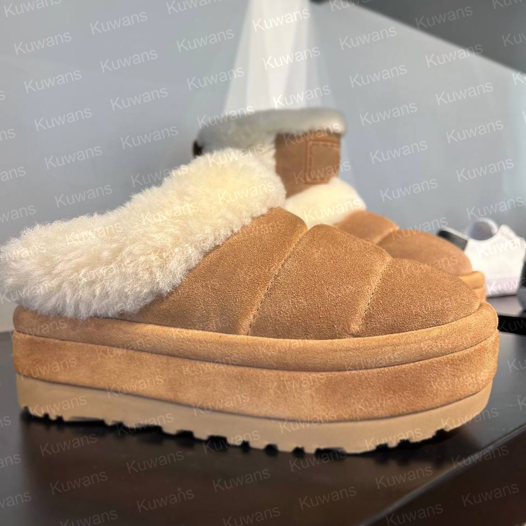 Womens Tazzlita Slippers Tasman tazz Fur Slides Classic Ultra Mini Platform Boot Mustard Seed Sand Chestnut Slip-on Suede Wool Comfort Winter Designer