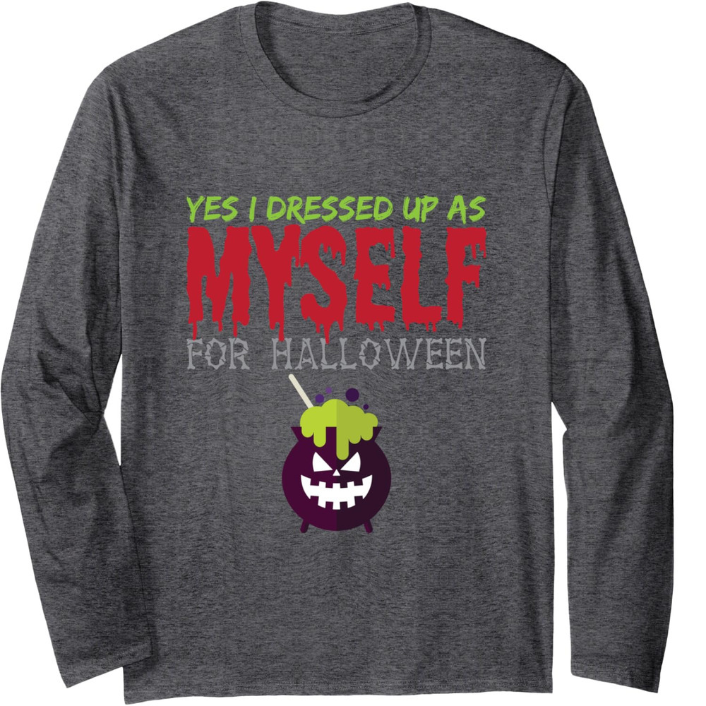 Long Sleeve Shirts for Men sweatshirt Bloody Potion Yes I Dressed Up As Myself Halloween Long Sleeve Tee Streetwear Casual tops clothes comfort