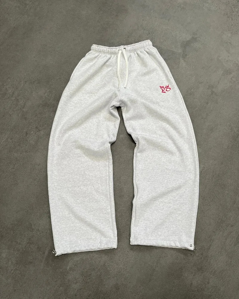 Harajuku Fashionable Sweatpant Y2k Casual Loose Versatile Oversized Ninepoint Pants Street Fashion Trousers Men 240904