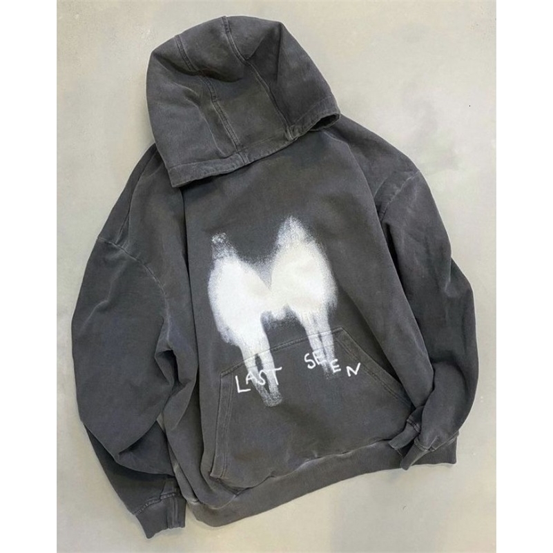 Trendy Autumn American Gothic Instagram Style Hip-hop Shadow Pattern Hoodie for Women Oversized Casual Loose Couples Sweatshirts 240906