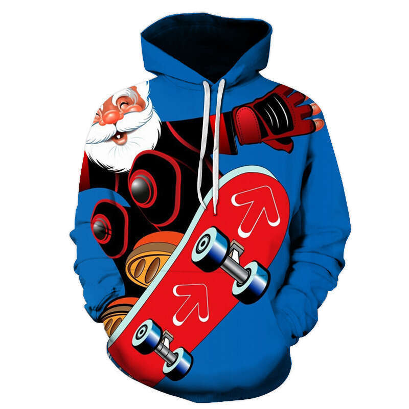 Halloween Santa Claus Christmas 3D Digital Men's and Women's Hoodie