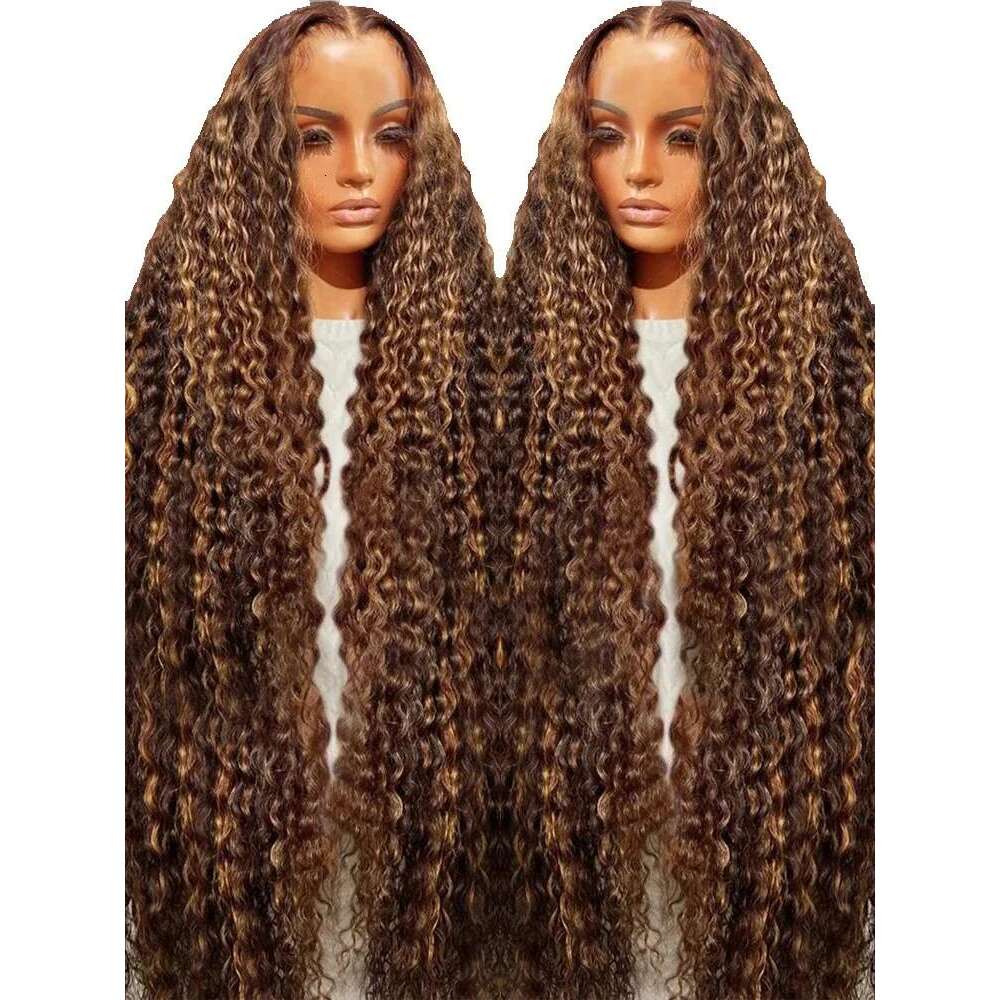 Highlight Ombre Deep Wave 7x5 Glueless Human Hair Ready To Wear Brazilian 4/27 Curly Wig 13x4 Lace Frontal Wigs For Women