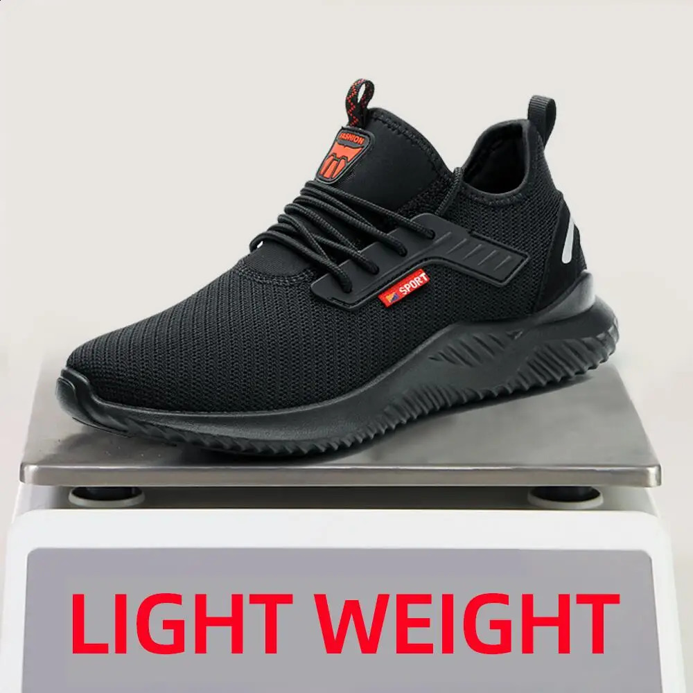 Work Safety Shoes Anti-Smashing Steel Toe Puncture Proof Construction Lightweight Breathable Sneakers shoes Men Women is Light 240902