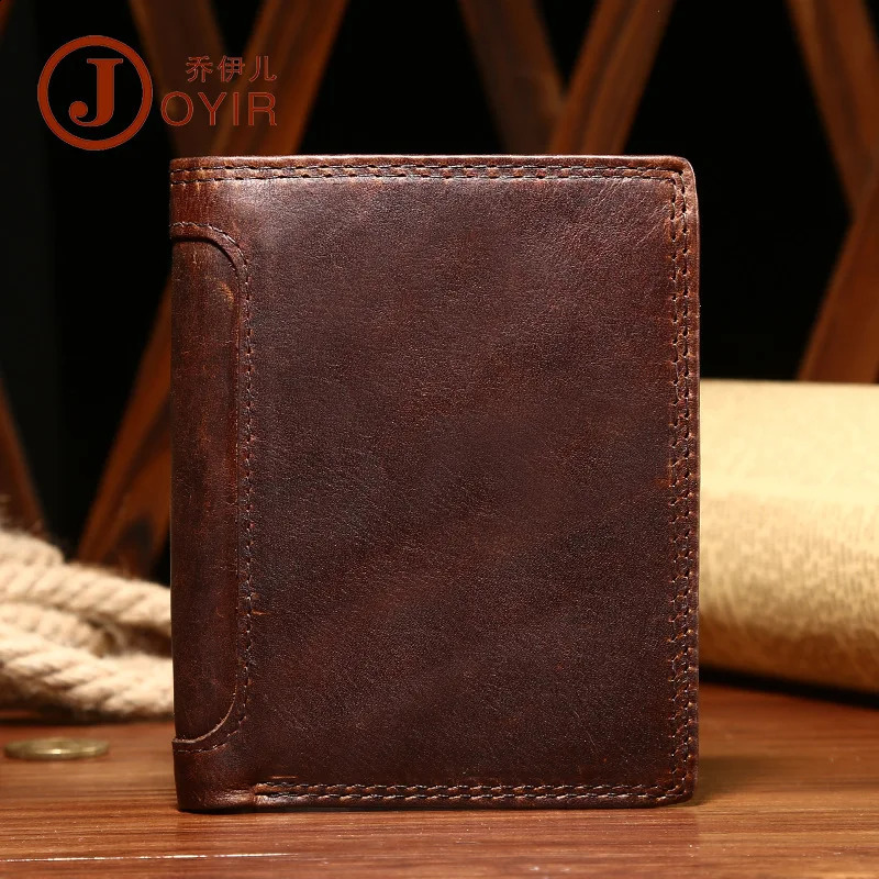 Retro mens leather wallet mini wallet coin wallet currency credit card holder 240907