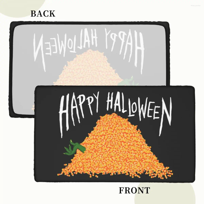 Table Cloth Custom Happy Halloween Candy Corn Crush Tablecloth Rectangular Oilproof Cover For Party 4FT