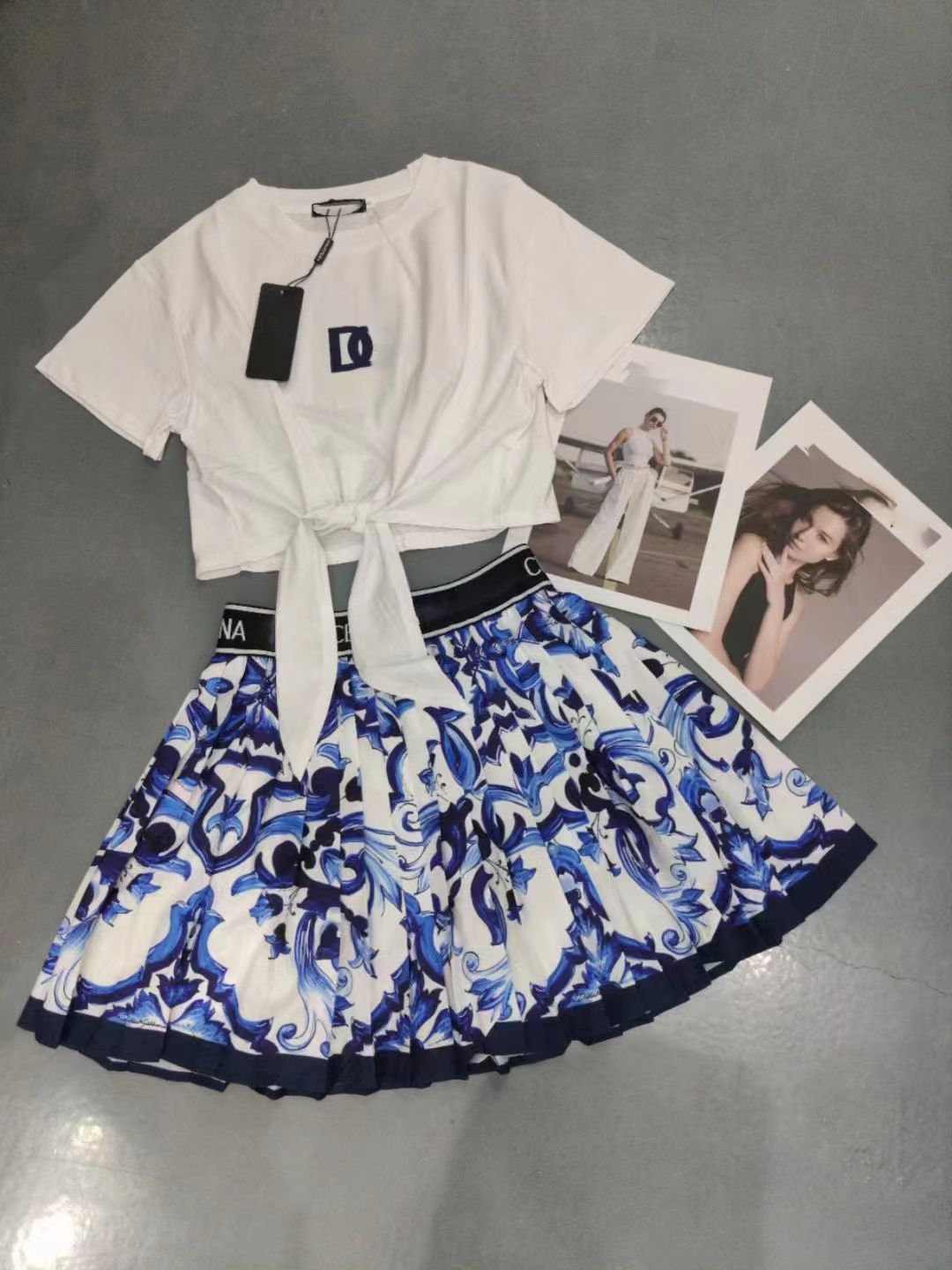 Designer Women's Two Piece Dress Two2 PieceS SetS sweaters WOMEN sweater Tee Women's Pullover Sweaterss Hot Diamond Skirt Set 66