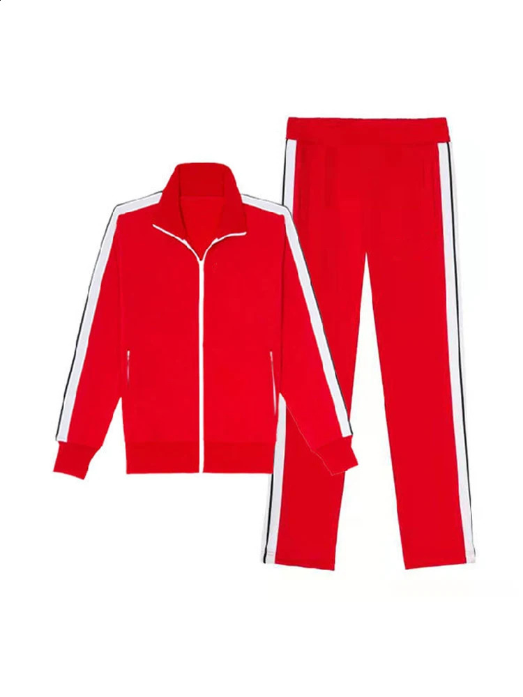 Casual jacket pants set womens sports comparison fashion long sleeved zipper set womens autumn pocket loose set 2 pieces women 240910