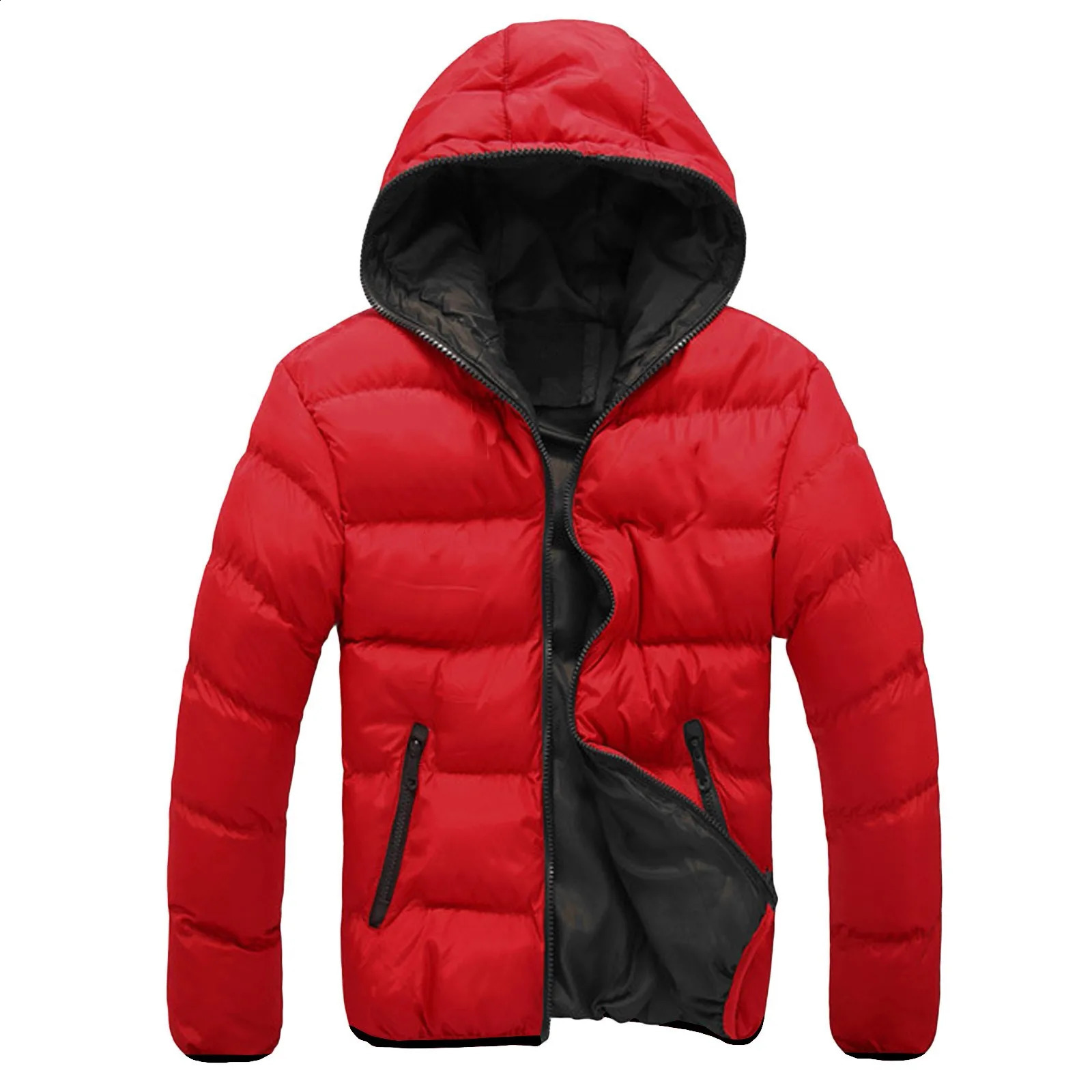 Winter Warm Thick Parkas Coat Mens Casual Windproof Coat Jacket Hooded Jacket Mens Coat 240909