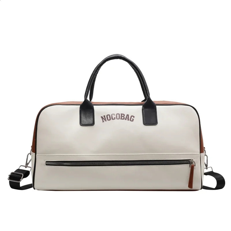 Large Capacity PU Zipper Travel Bag High Quality Simplicity Waterproof Leisure Vacation Luggage Bag 240910