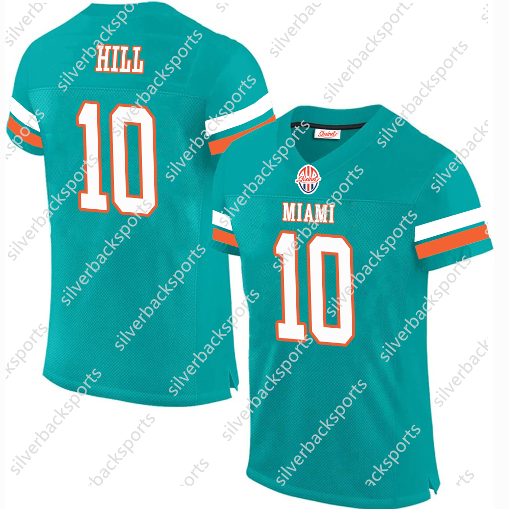 Custom Football Jersey 10 Tyreek 13 Dan Marino 1 Tua Tagovailoa 99 Jason Taylor 17 Jaylen Waddle 8 Jevon Holland 2 Chase Eds Brandon Jo Jerseys