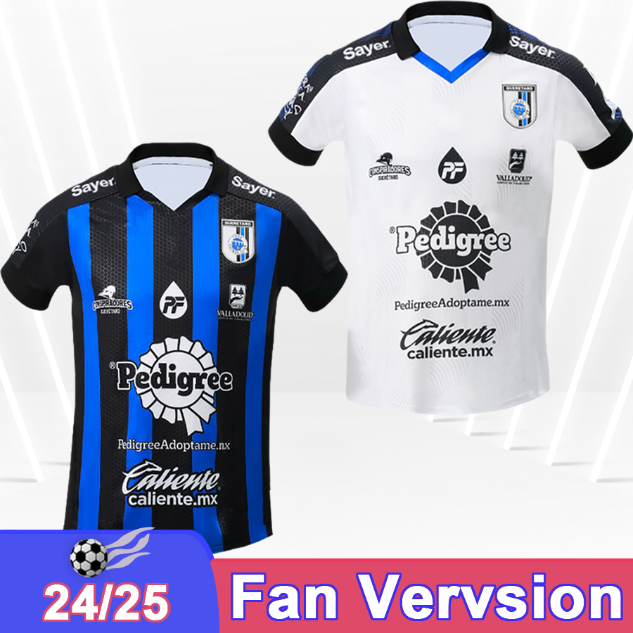 24 25 Queretaro Mens Soccer Jersey ESCAMILLA BARRERA LOBA RODRIGUEZ CISNEROS Home Away Football Shirts Short Sleeve Uniforms