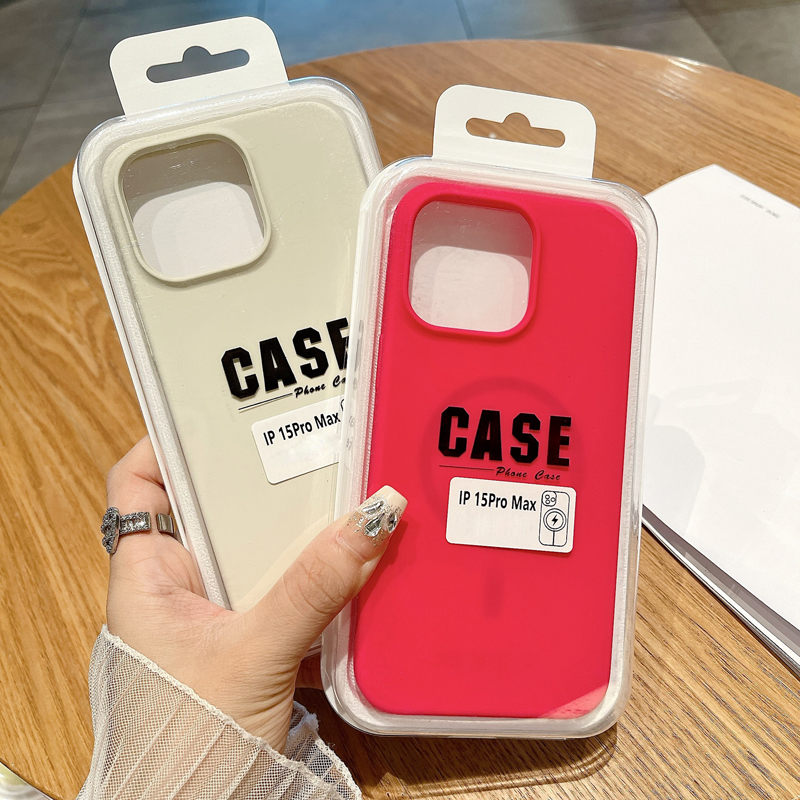 Liquid Silicone Fashion Candy Color Rose Red Magnetic For Magsafe Wireless Charging Case Shockprof Protetive Cover For iPhone 16 15 14 12 13 Pro Max P