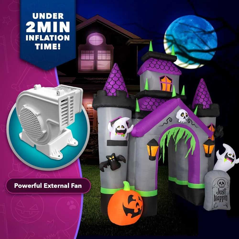 12 Foot Ghost House Castle Arch - Iatable Outdoor Halloween Decoration Blow Molding Halloween