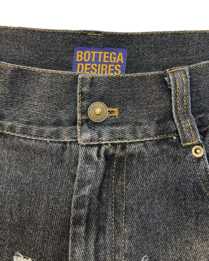American Street Harajuku Retro Denim Shorts with Letter Embroidery Oversized Jeans Men Y2k Loose Casual Versatile Shorts Womens